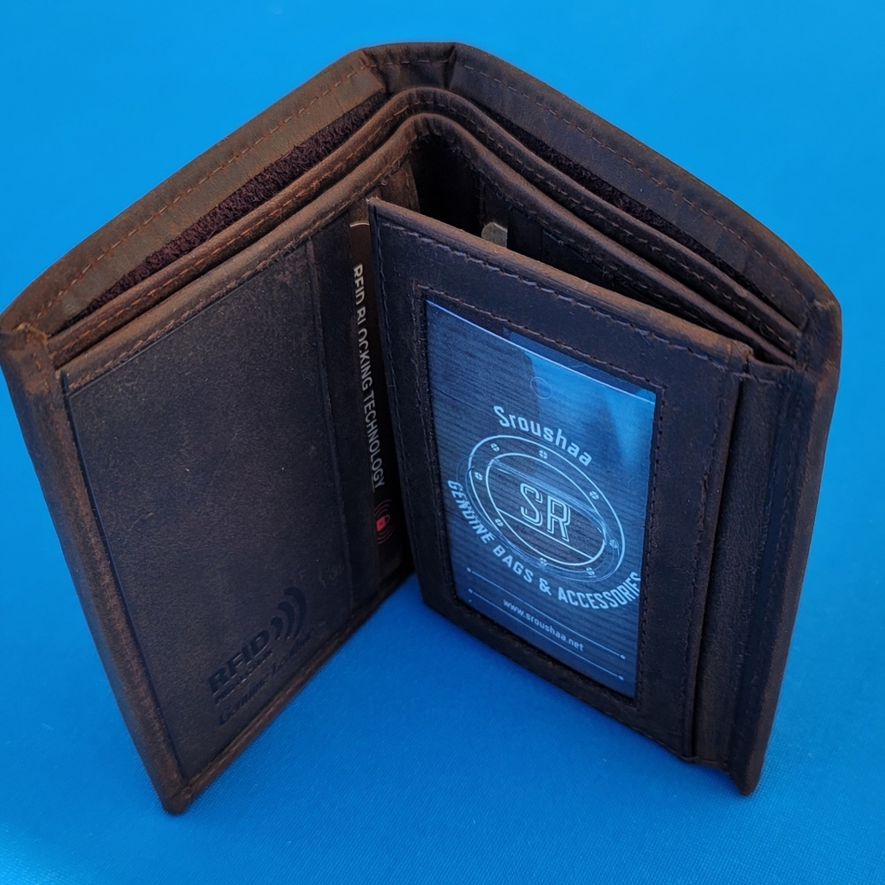Indian Bifold Wallet With Card / I.D. Flap
